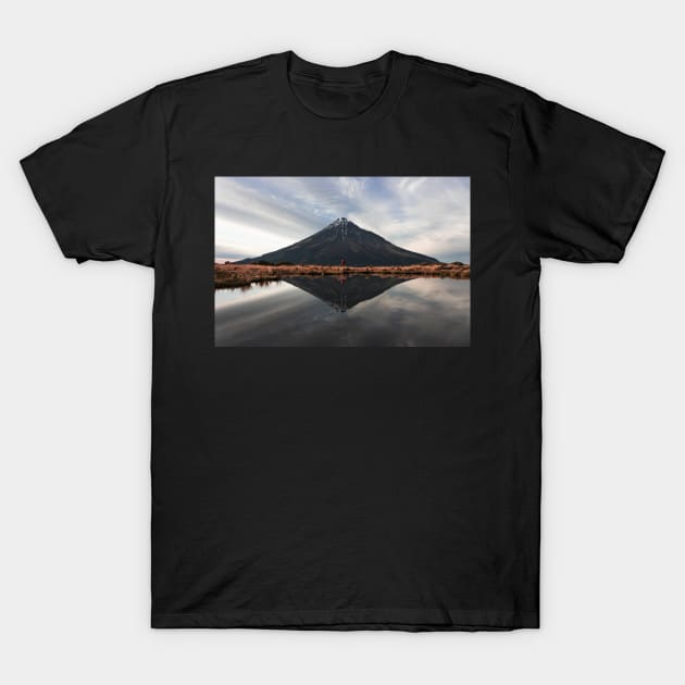 Lonely Mountain with lake reflection in New Zealand T-Shirt by Danny Wanders